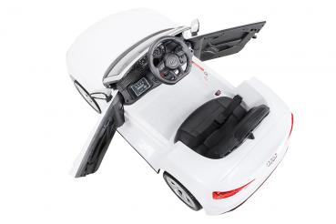 Kinder Elektroauto Audi S5 Cabriolet 2x45 Watt Motor 12V10Ah Batterie Leder Sitz Weiß - Elektro Auto Elektroauto Kinderauto